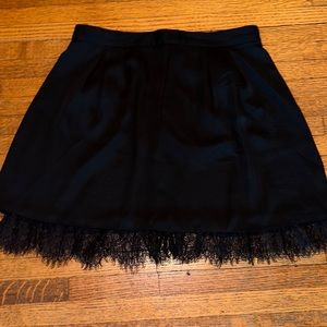 Gap black lace detail skirt